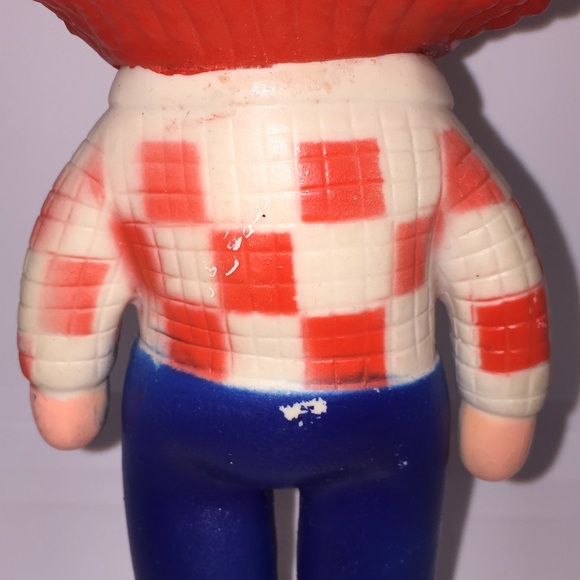 Vintage Raggedy Andy Squeaker Doll Toy 6” Plastic - Picture 3 of 9